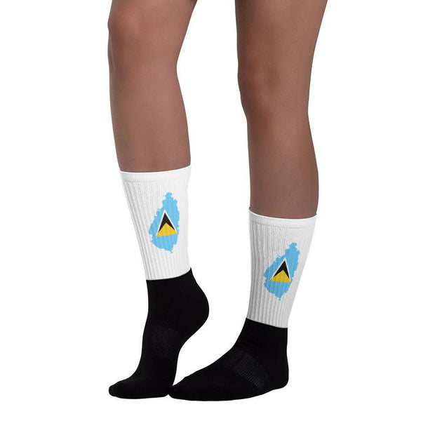 Saint Lucia Country Socks - Flag Socks International