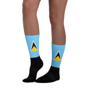 Saint Lucia Flag Socks - Flag Socks International