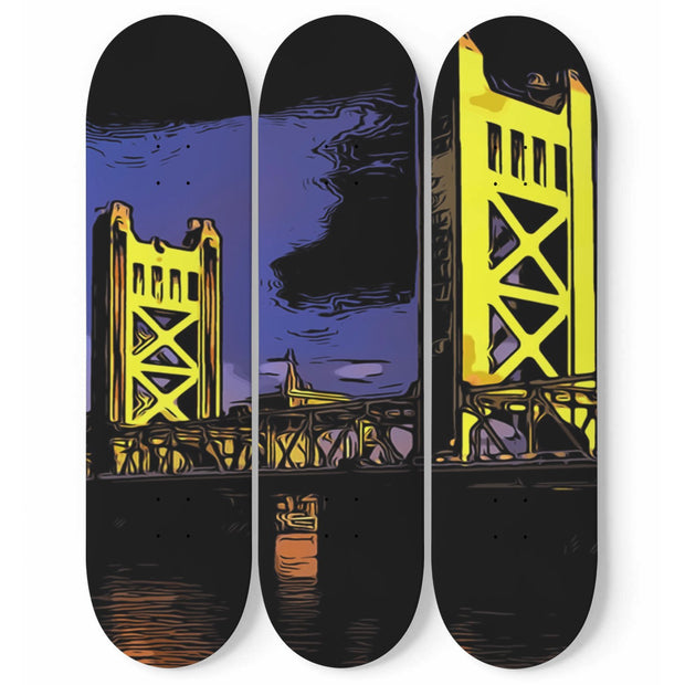 Sacramento - Skateboard Wall Art